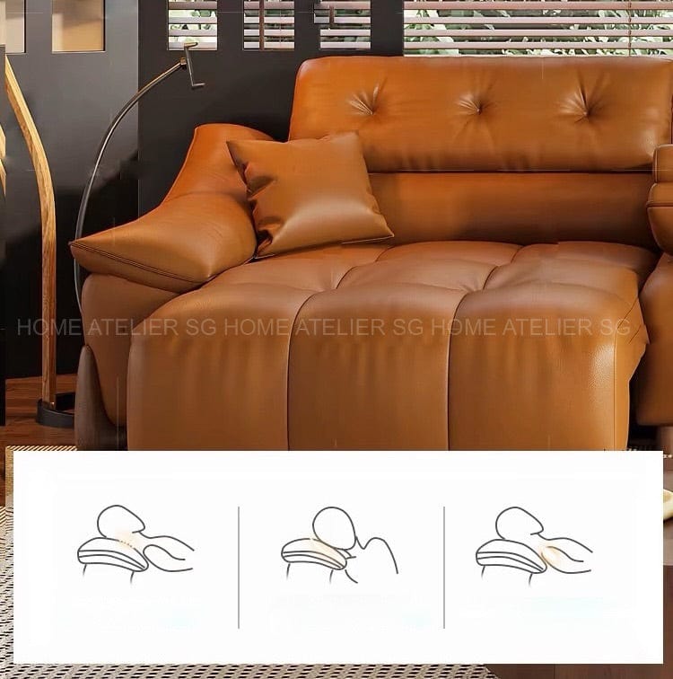 Home Atelier Monte Electric Motorized Leather Sofa Bed
