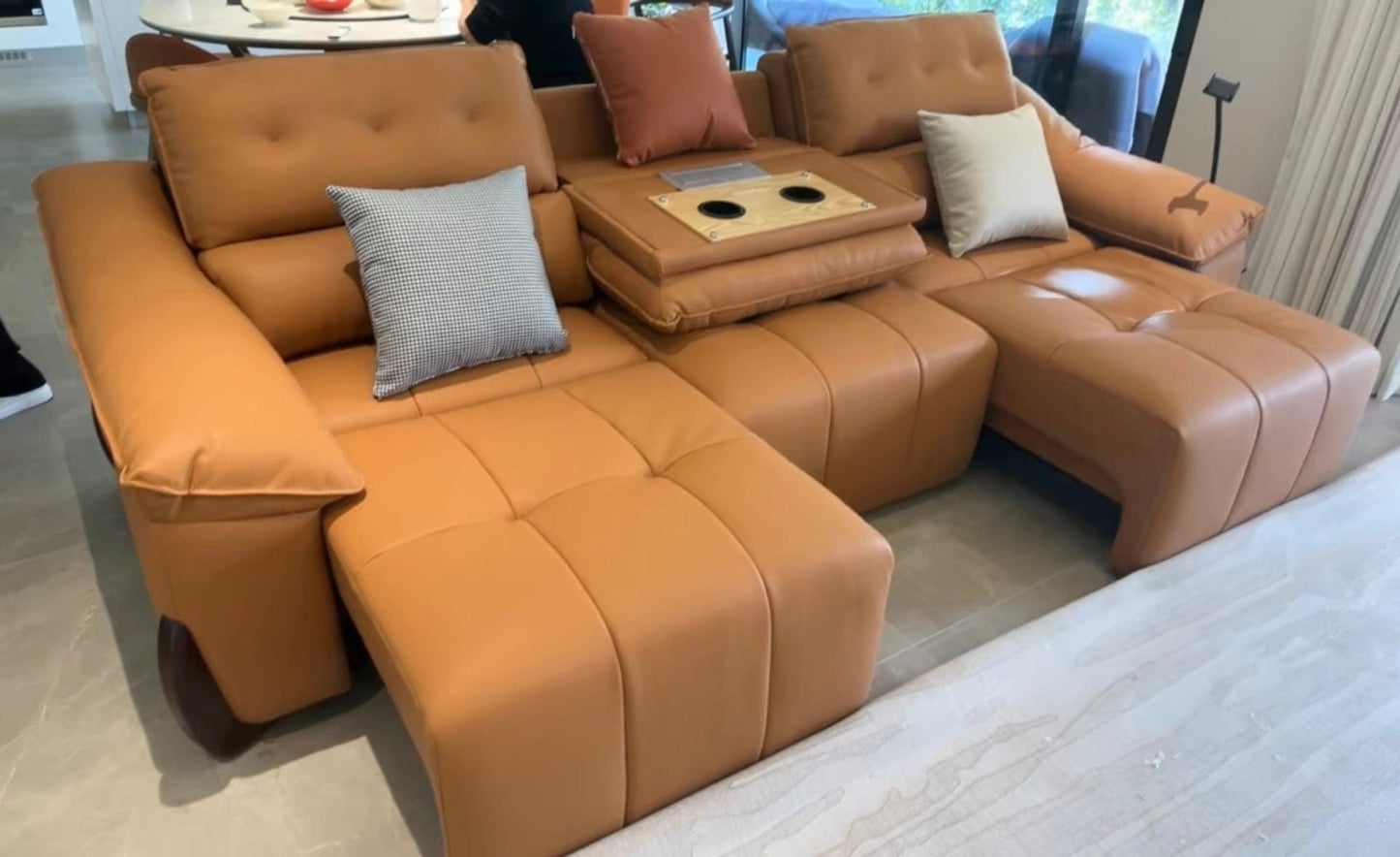 Home Atelier Monte Electric Motorized Leather Sofa Bed