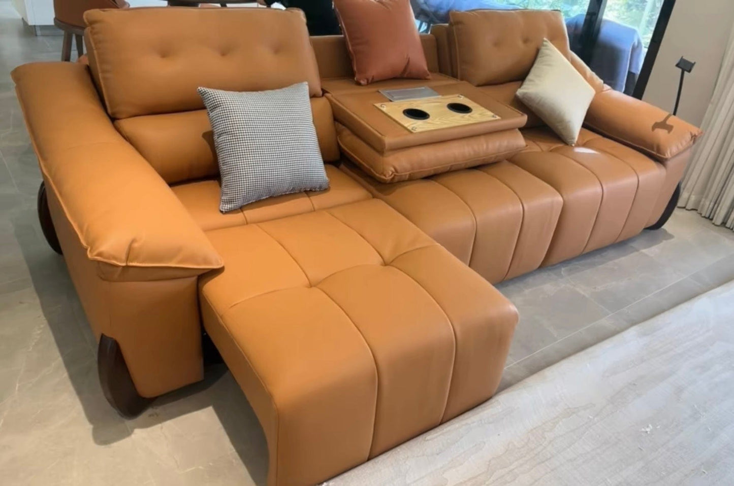 Home Atelier Monte Electric Motorized Leather Sofa Bed