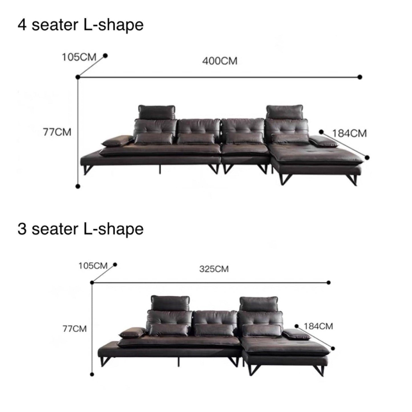 Home Atelier Moretti L-shape Slider Sofa