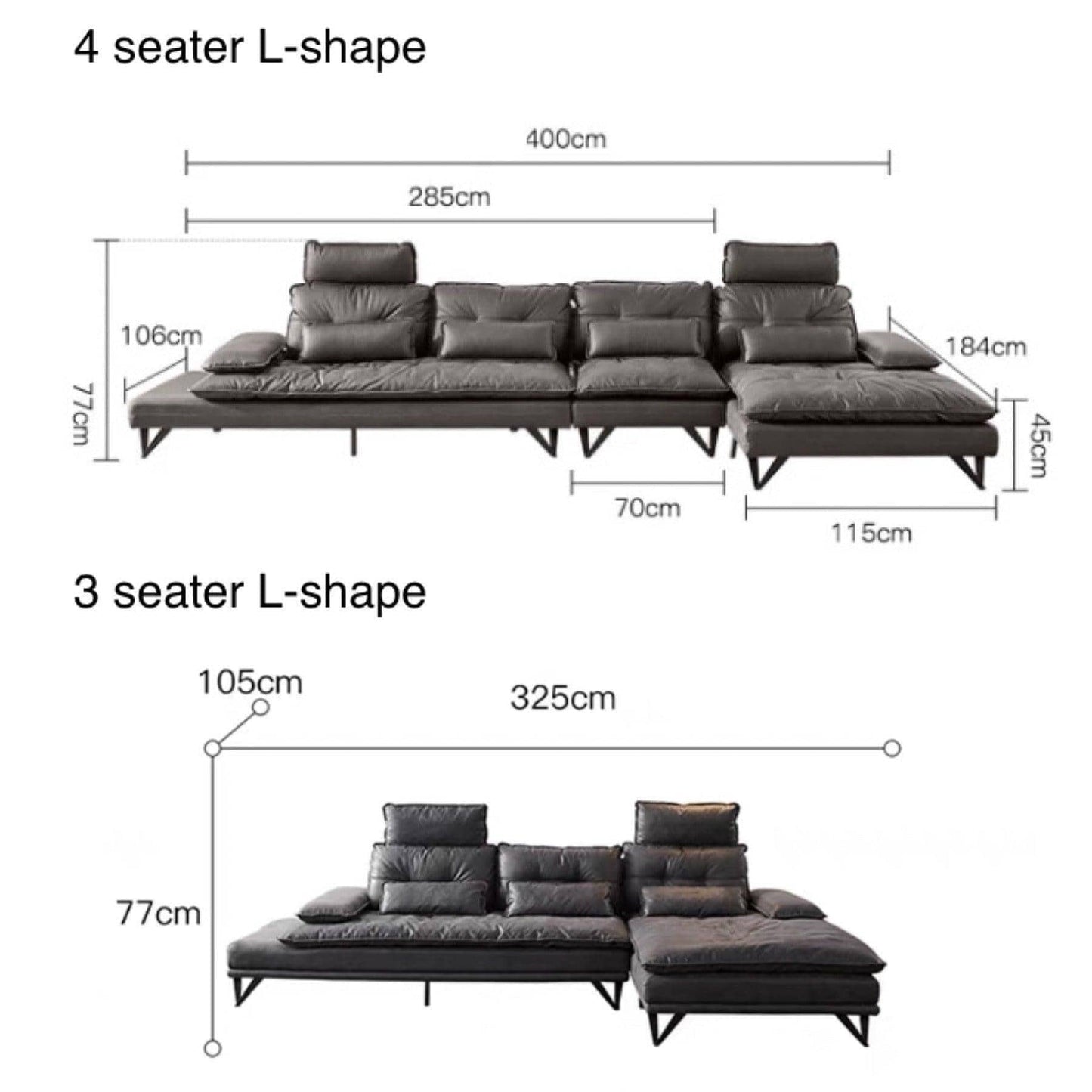 Home Atelier Moretti L-shape Slider Sofa