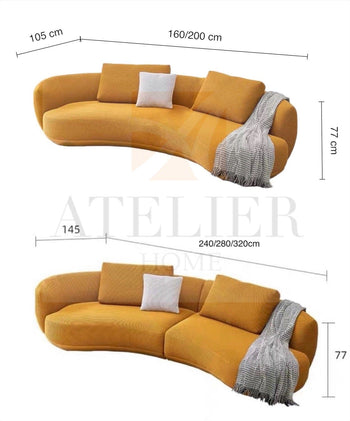 Home Atelier Napier Scratch Resistant Curve Sofa