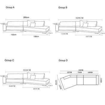 Home Atelier Napoli Sectional Scratch Resistant Sofa