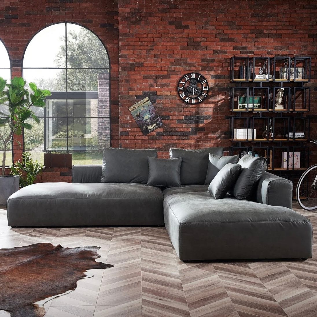 Home Atelier Nathan Sectional Open Chaise Sofa