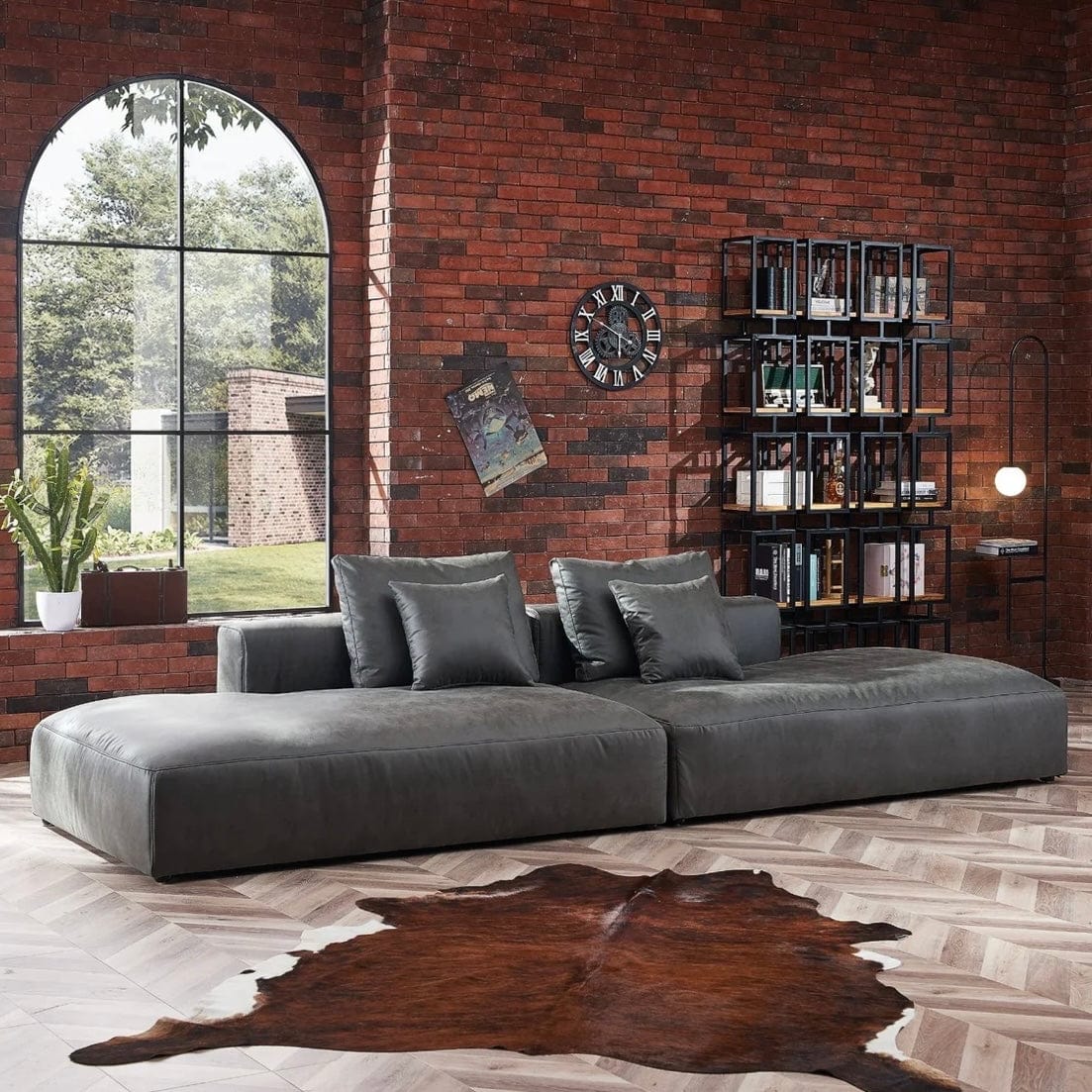 Home Atelier Nathan Sectional Open Chaise Sofa