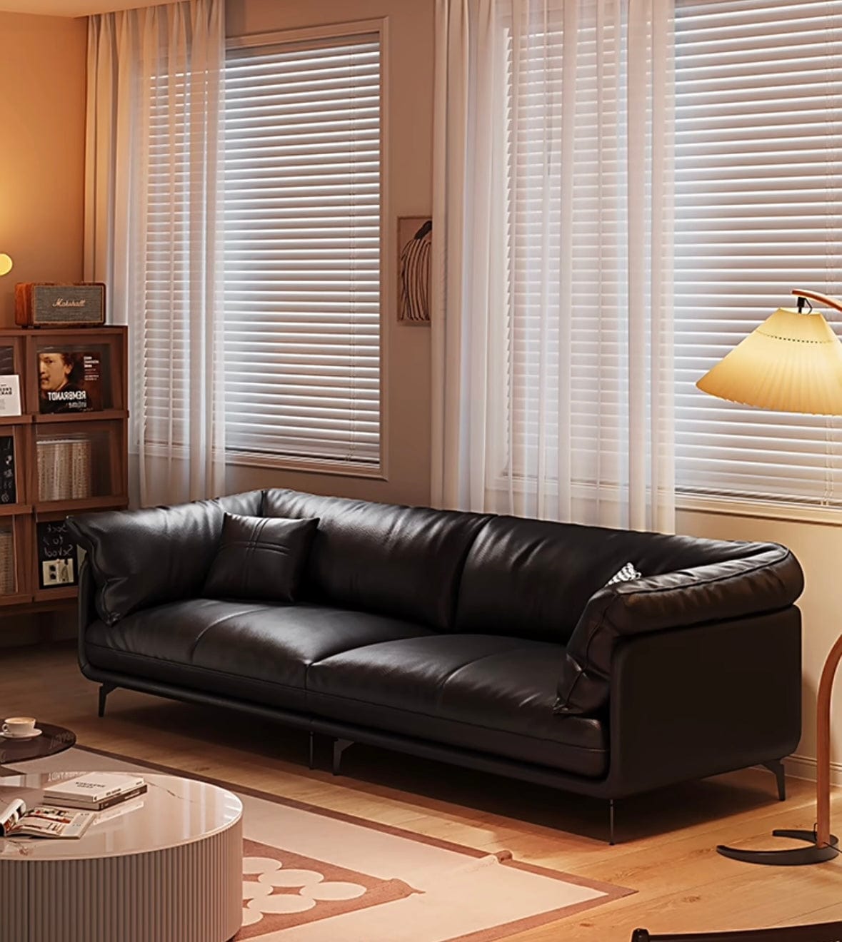 Home Atelier Navin Leather Sectional Sofa