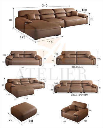 Home Atelier Nigel Leather Sofa