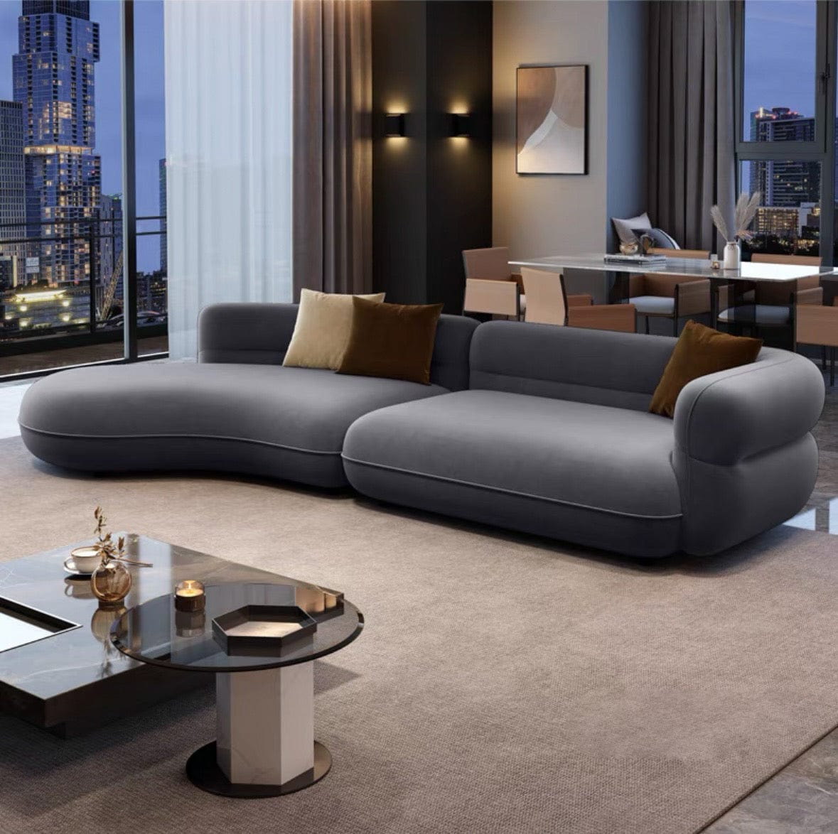 Home Atelier Nordin Performance Boucle Curve Sofa