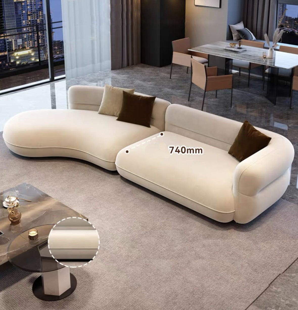 Home Atelier Nordin Performance Boucle Curve Sofa