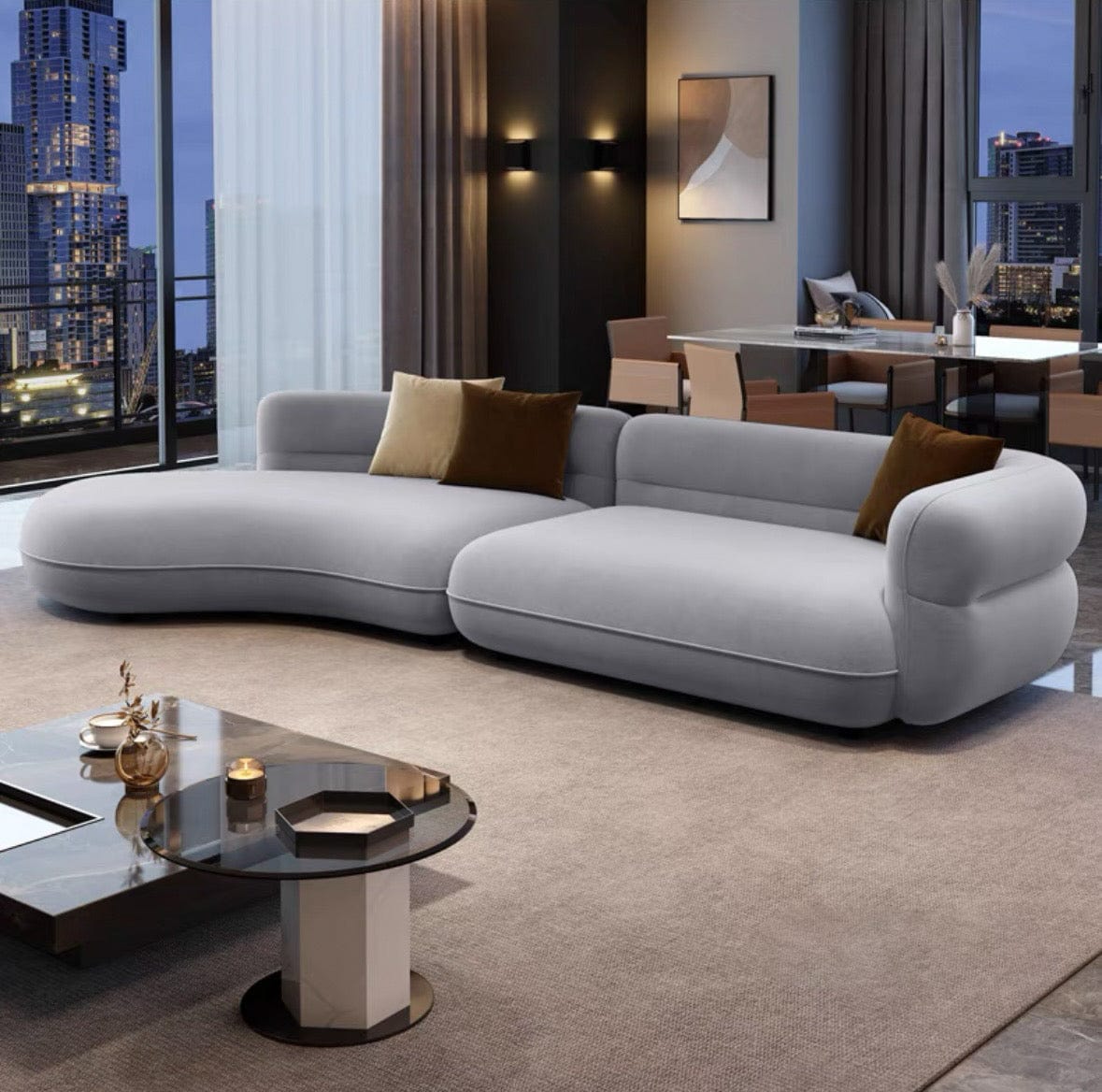 Home Atelier Nordin Performance Boucle Curve Sofa