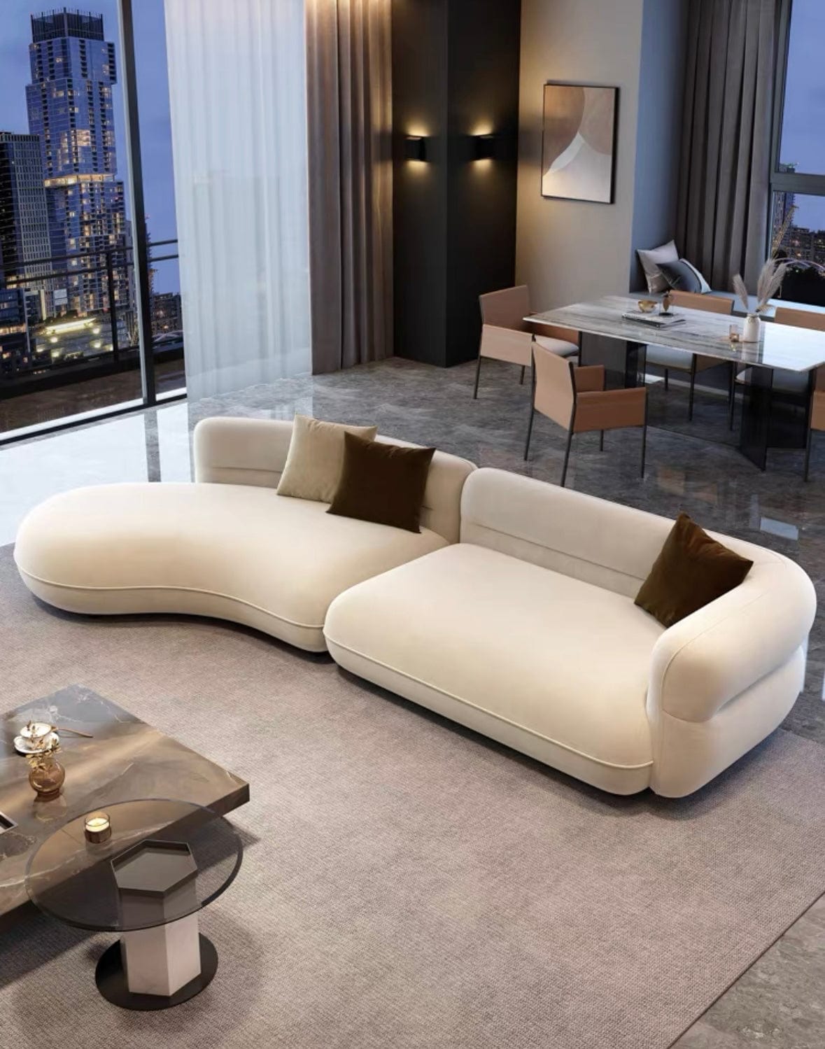 Home Atelier Nordin Performance Boucle Curve Sofa
