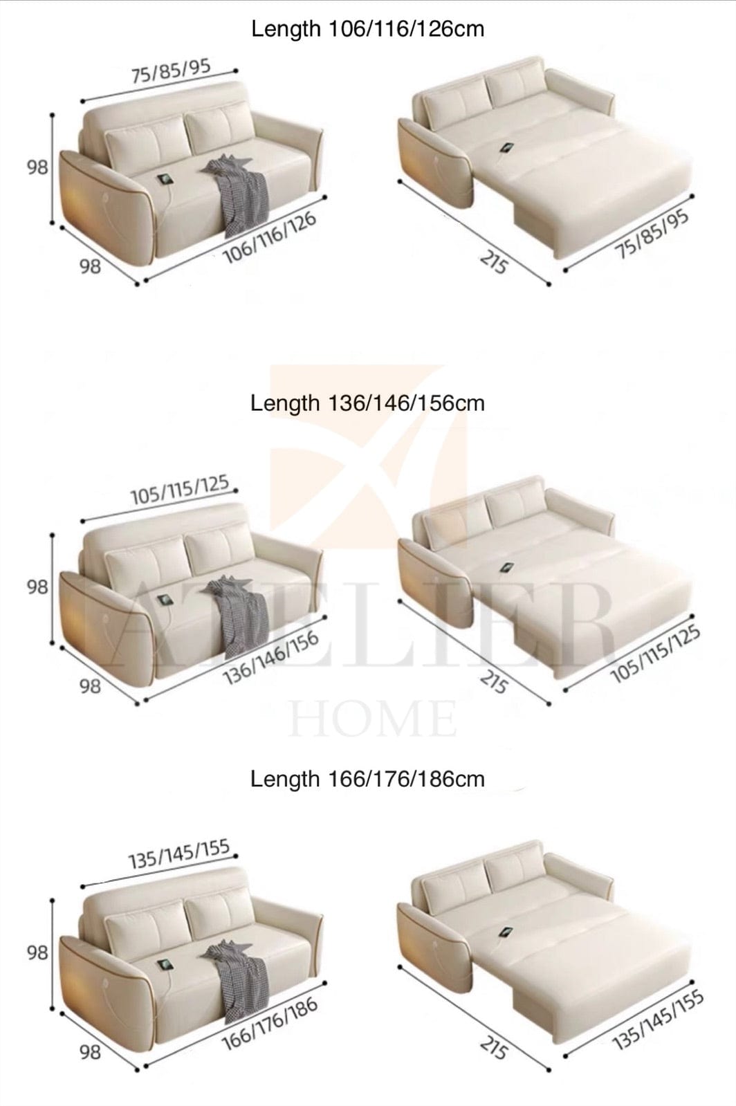 Home Atelier Norman Electric Sofa Bed