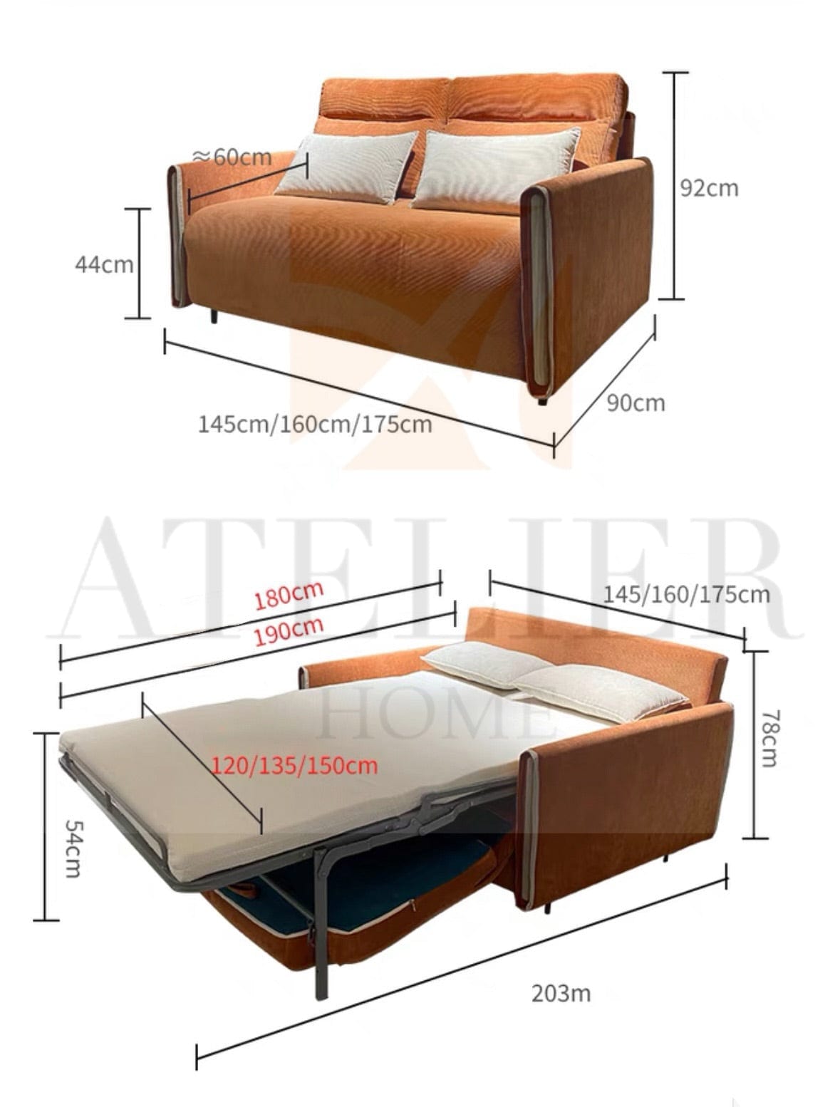 Home Atelier Normanton Foldable Sofa Bed