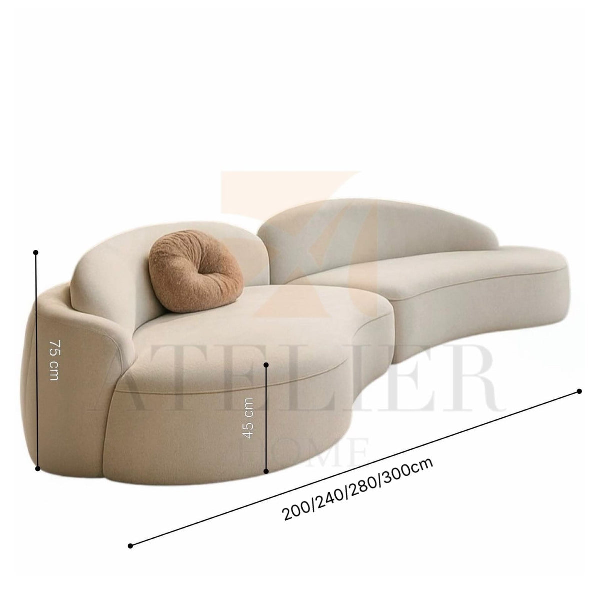 Home Atelier Orielis Scratch Resistant Curve Sofa
