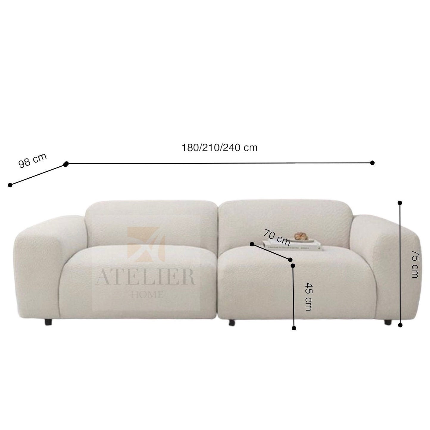 Home Atelier Pandora Performance Boucle Sofa
