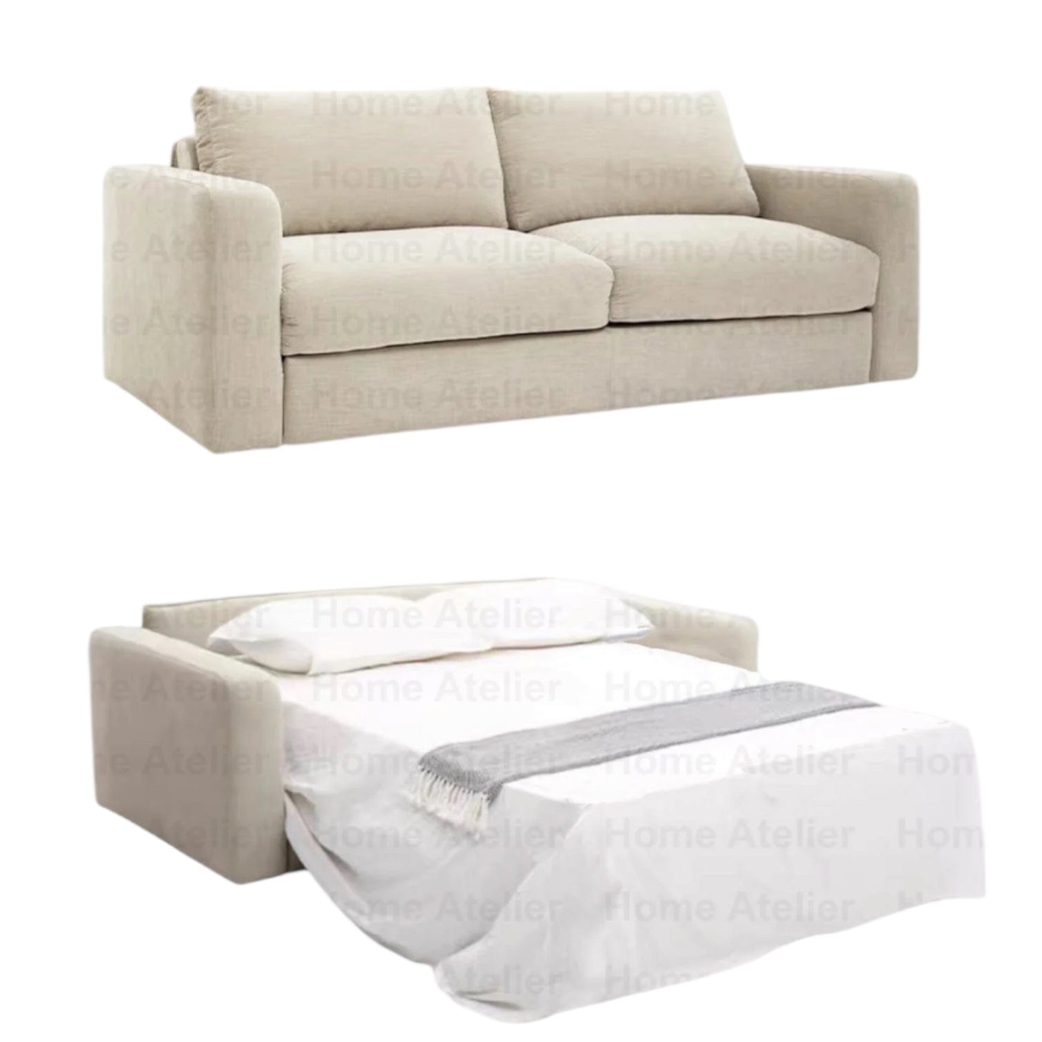 Home Atelier Pence Foldable Sofa Bed with Mattress