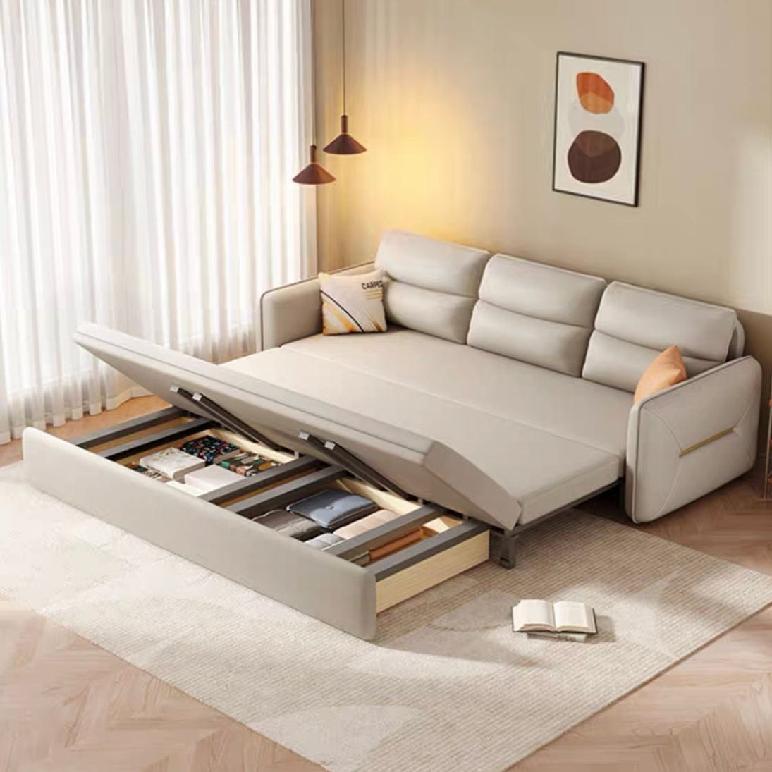 Home Atelier Penne Scratch Resistant Storage Sofa Bed
