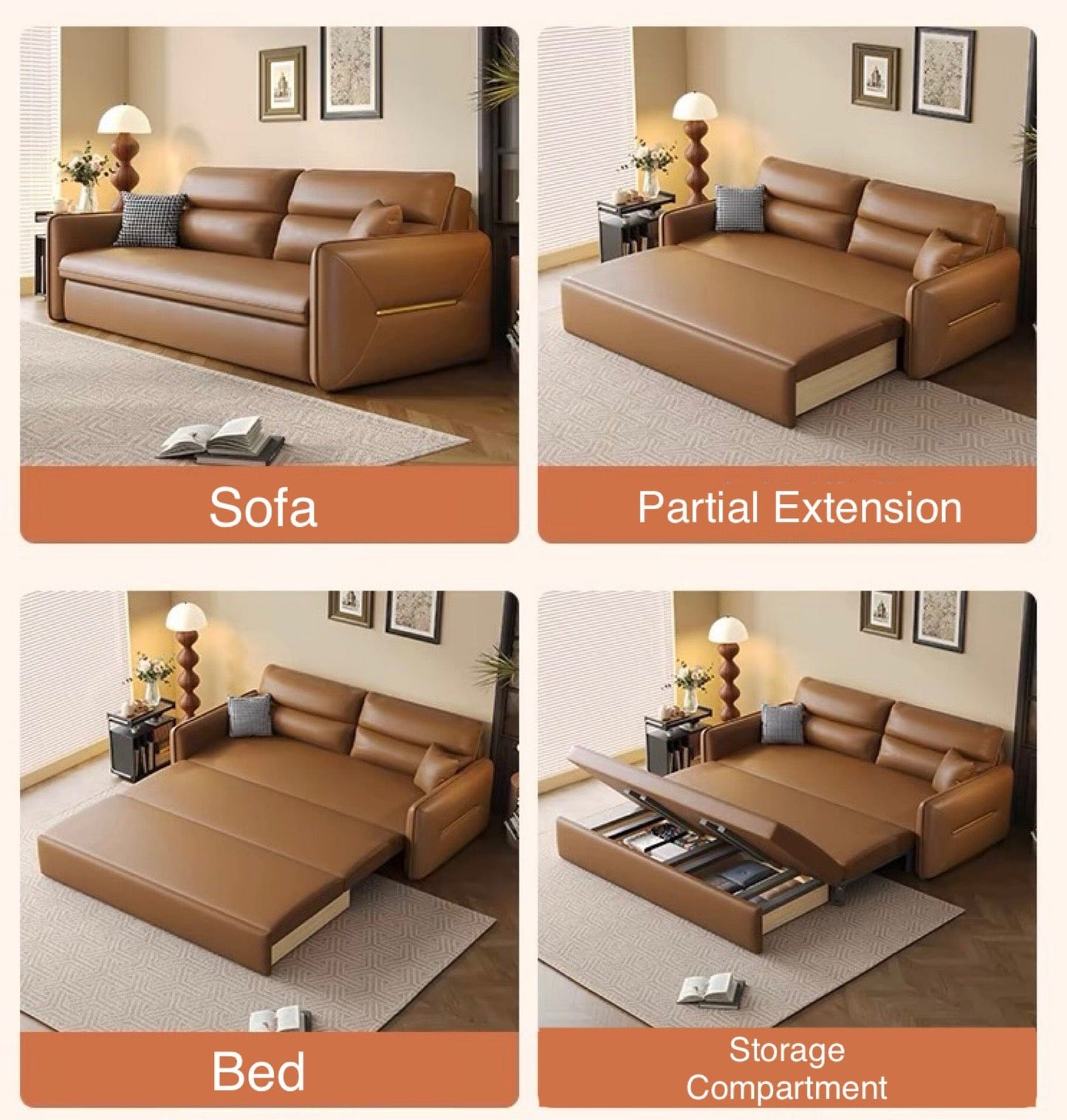 Home Atelier Penne Scratch Resistant Storage Sofa Bed