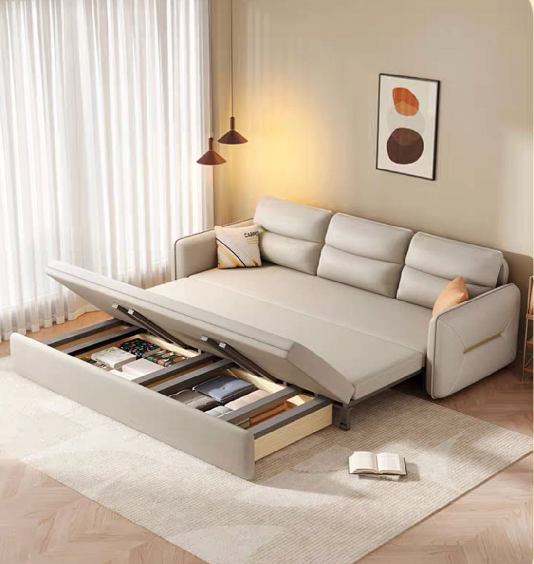 Home Atelier Penne Scratch Resistant Storage Sofa Bed