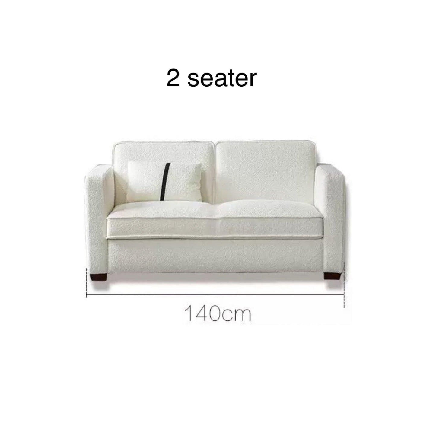 Home Atelier Performance Boucle Fabric / 2 seater/ Single Size / Light Grey Allison Performance Boucle Foldable Sofa Bed with Mattress