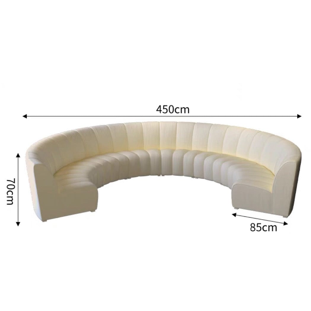 Home Atelier Performance Boucle Fabric / 9 seater/ Length 450cm / White Mitchella Performance Boucle Curve Sofa