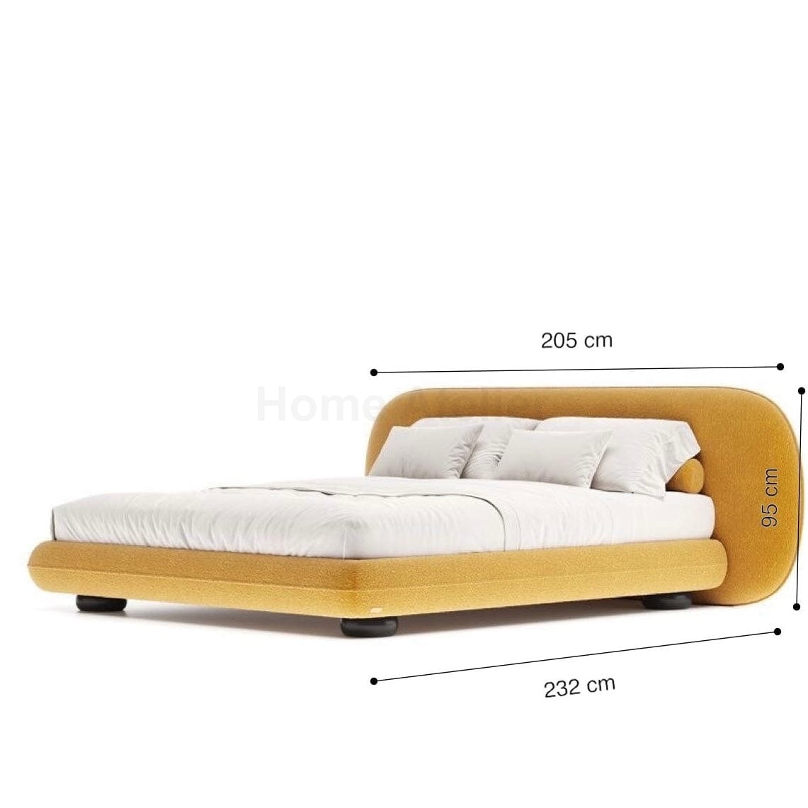 Home Atelier Performance Boucle Fabric / Queen ( No Storage) / White Cogan Performance Boucle Bed Frame