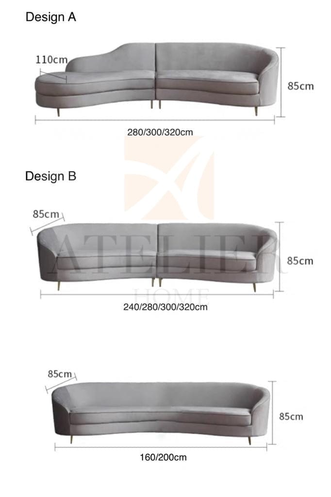 Home Atelier Quinn Curve Sofa
