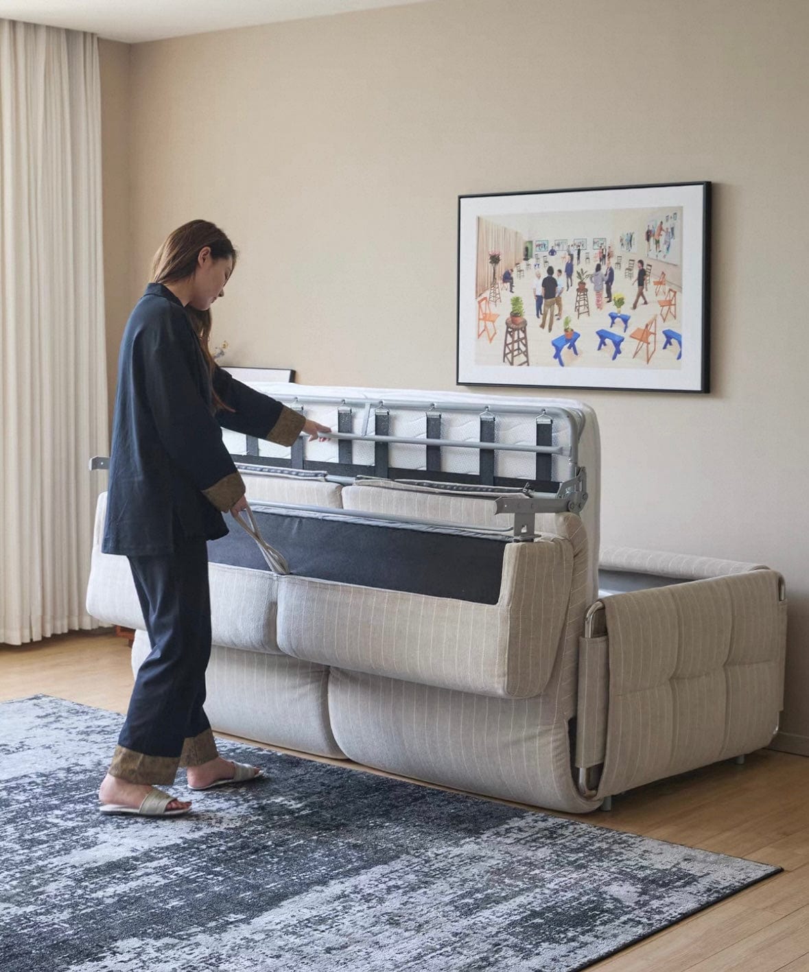 Home Atelier Rachel Foldable Sofa Bed with Mattress