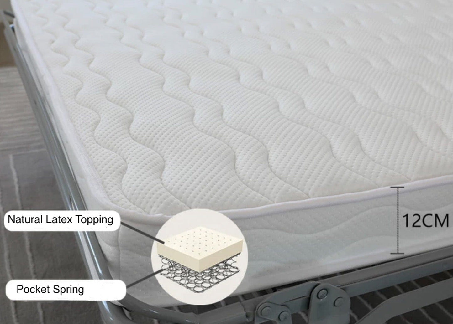 Home Atelier Rae Boucle Foldable Sofa Bed