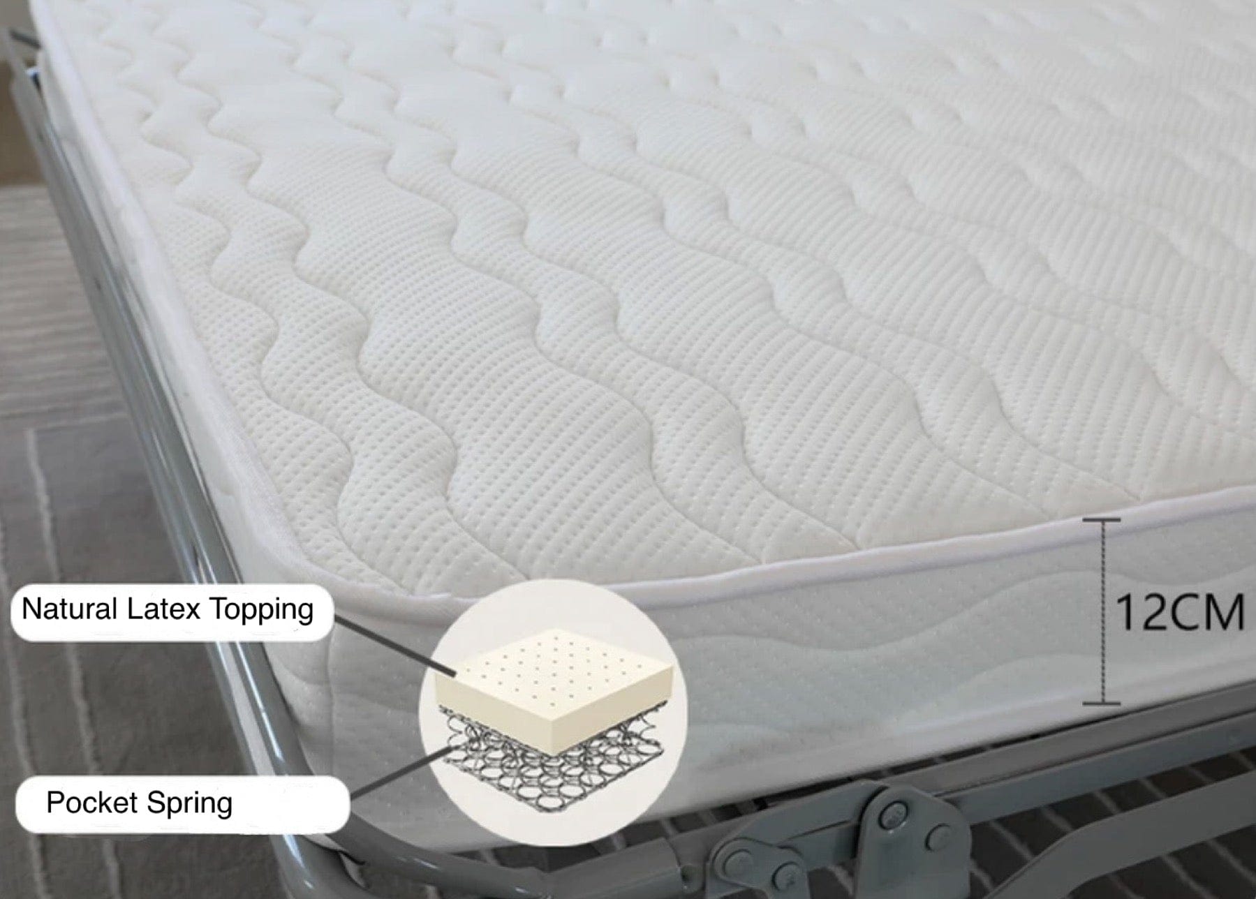 Home Atelier Rae Boucle Foldable Sofa Bed