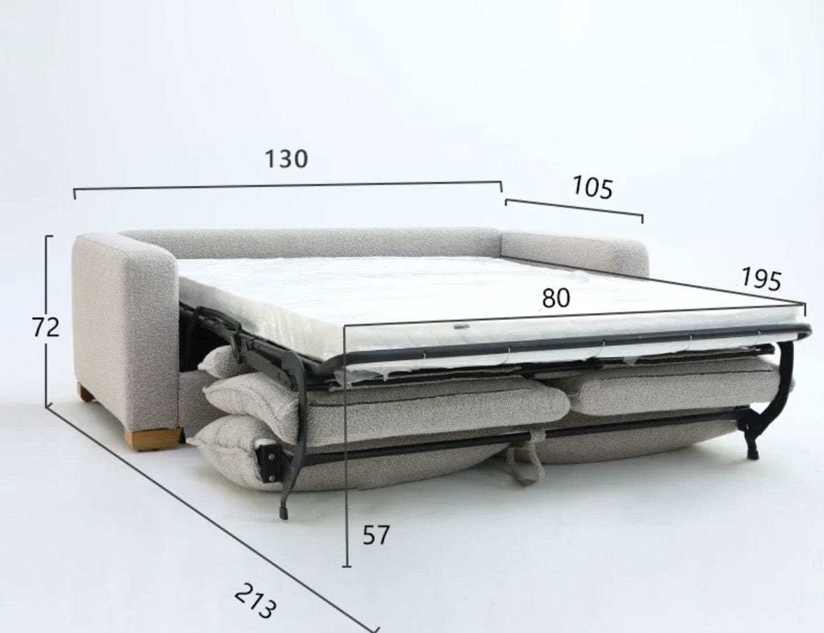 Home Atelier Rae Boucle Foldable Sofa Bed
