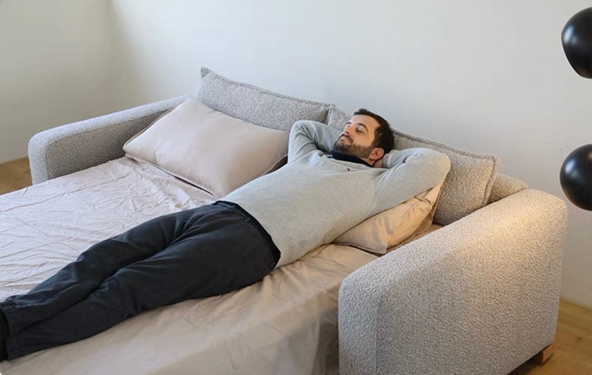 Home Atelier Rae Boucle Foldable Sofa Bed