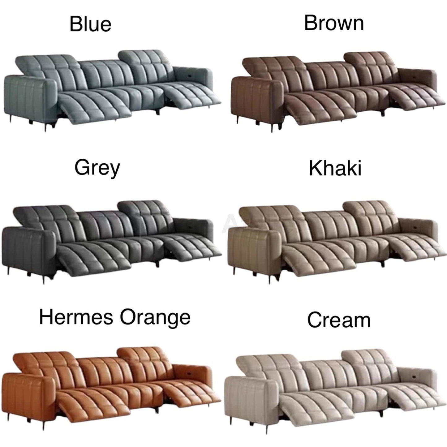 Home Atelier Ramier Electric Recliner Leather Sofa