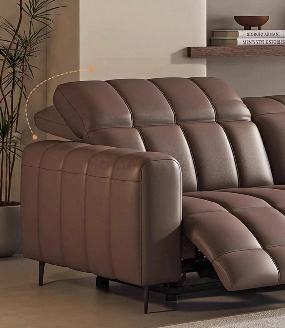 Home Atelier Ramier Electric Recliner Leather Sofa