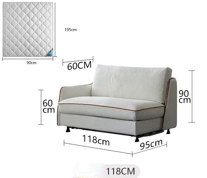 Home Atelier Ramier Foldable Sofa Bed with Mattress