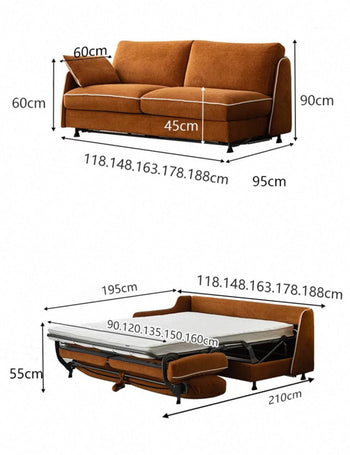 Home Atelier Ramier Foldable Sofa Bed with Mattress