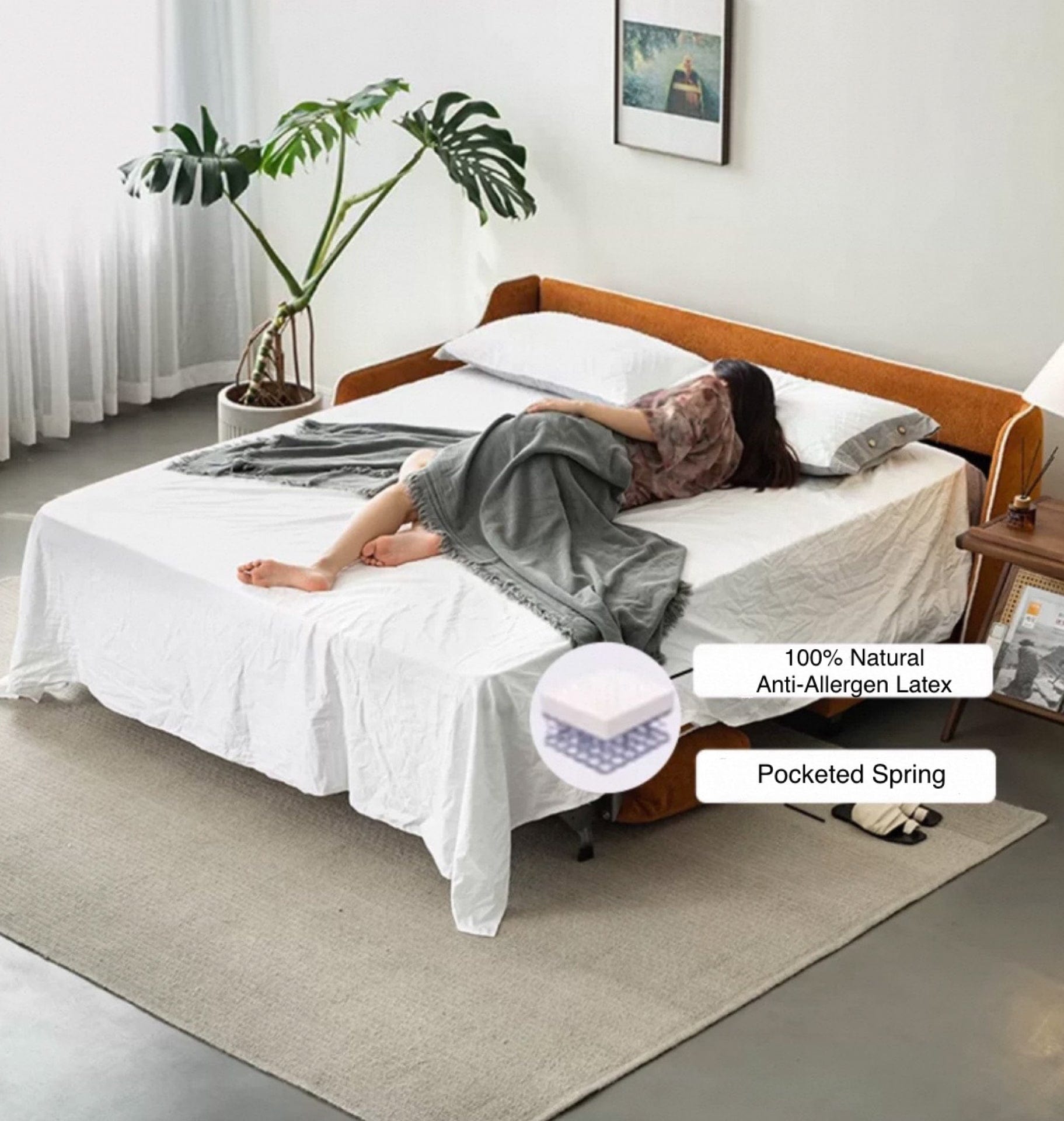 Home Atelier Ramier Foldable Sofa Bed with Mattress