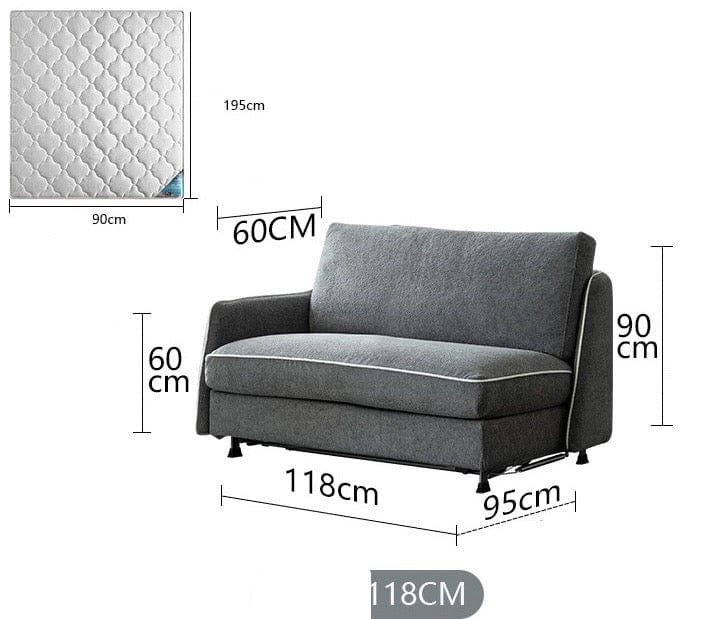 Home Atelier Ramier Foldable Sofa Bed with Mattress