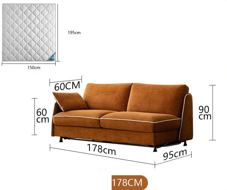 Home Atelier Ramier Foldable Sofa Bed with Mattress