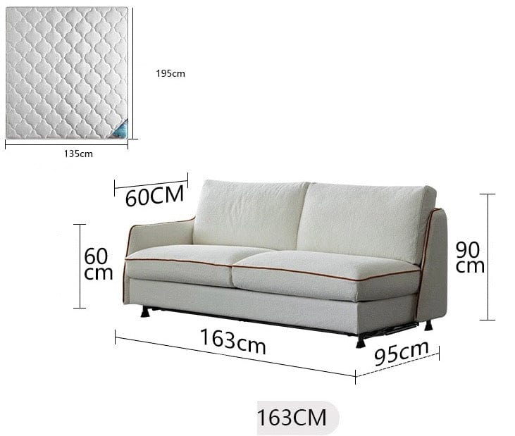 Home Atelier Ramier Foldable Sofa Bed with Mattress