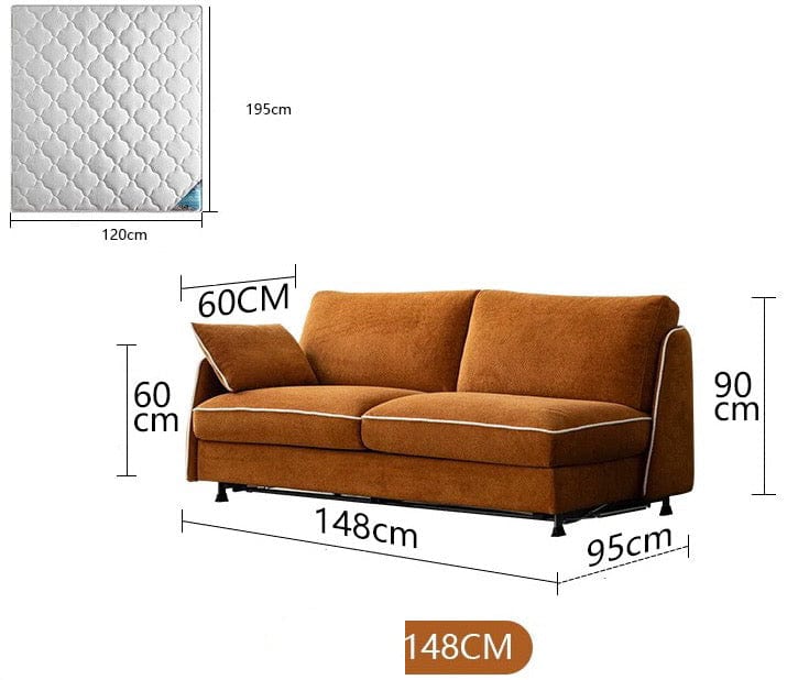 Home Atelier Ramier Foldable Sofa Bed with Mattress