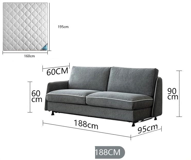 Home Atelier Ramier Foldable Sofa Bed with Mattress