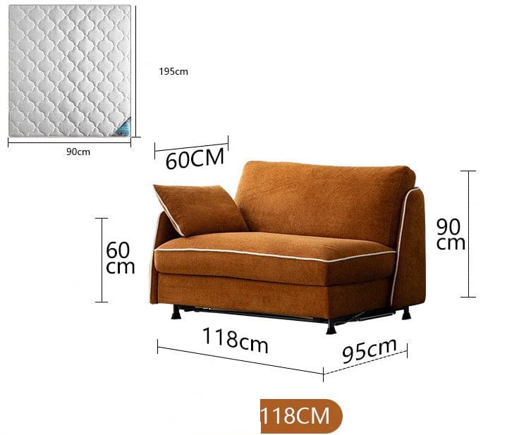 Home Atelier Ramier Foldable Sofa Bed with Mattress