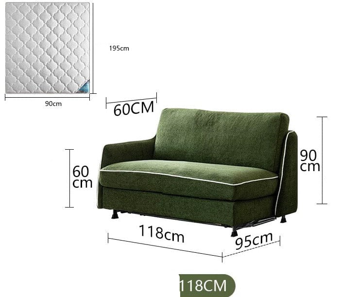 Home Atelier Ramier Foldable Sofa Bed with Mattress