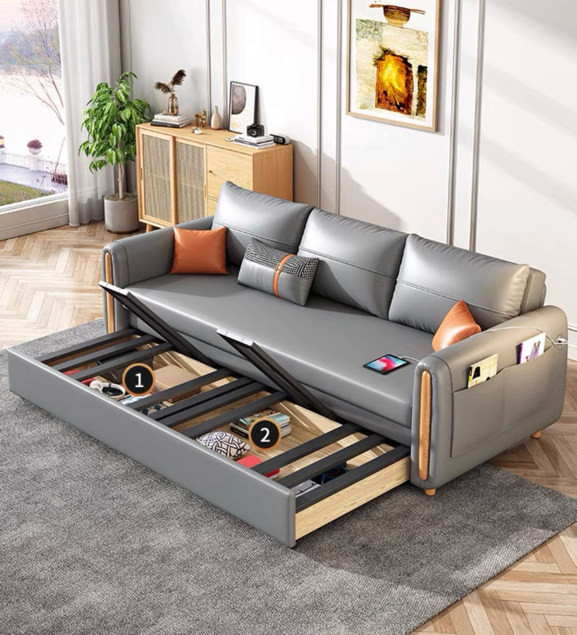 Home Atelier Raven Scratch Resistant Electric Sofa Bed