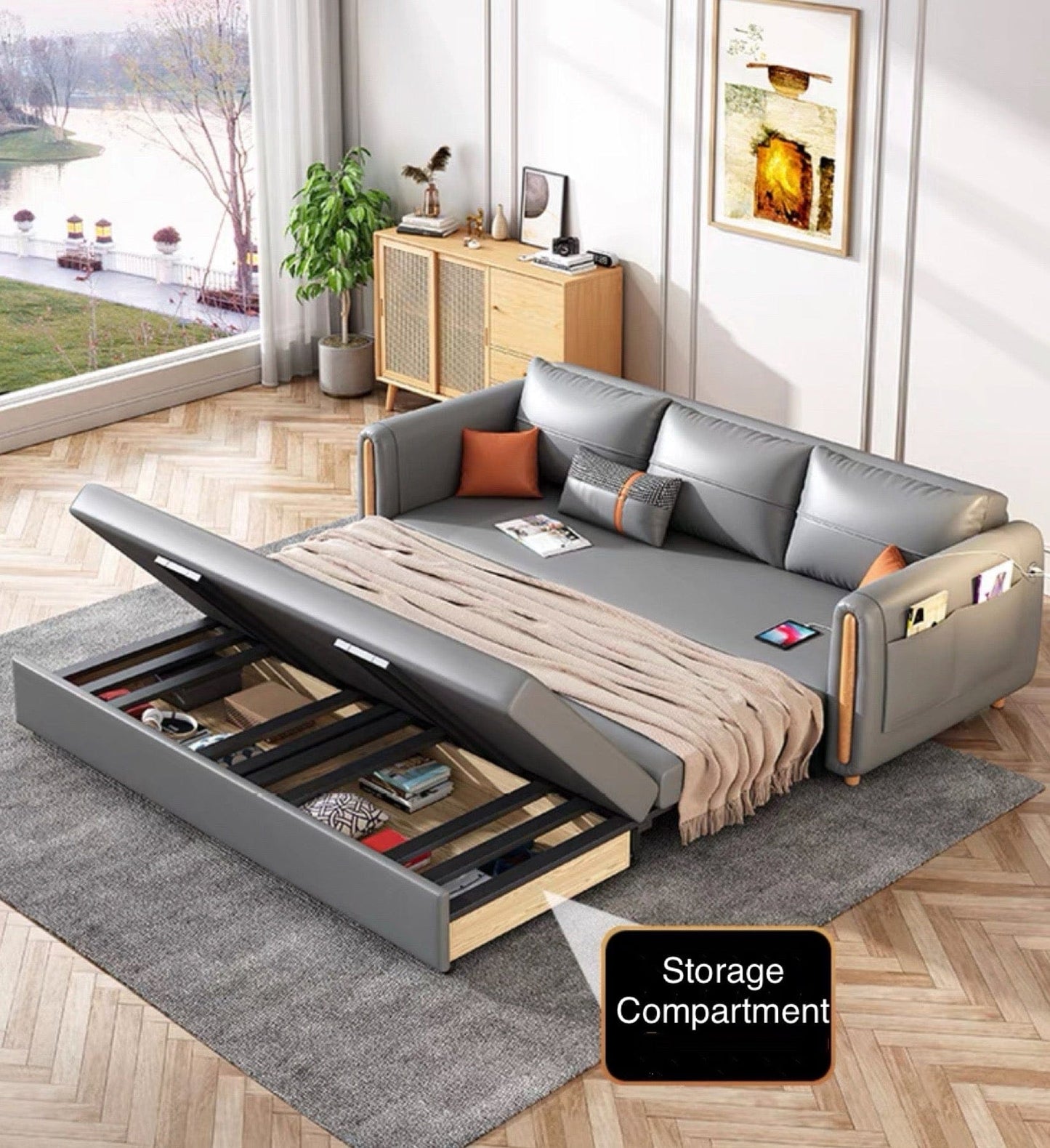 Home Atelier Raven Scratch Resistant Electric Sofa Bed