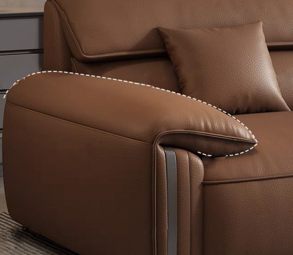 Home Atelier Reimus Leather Sectional Sofa