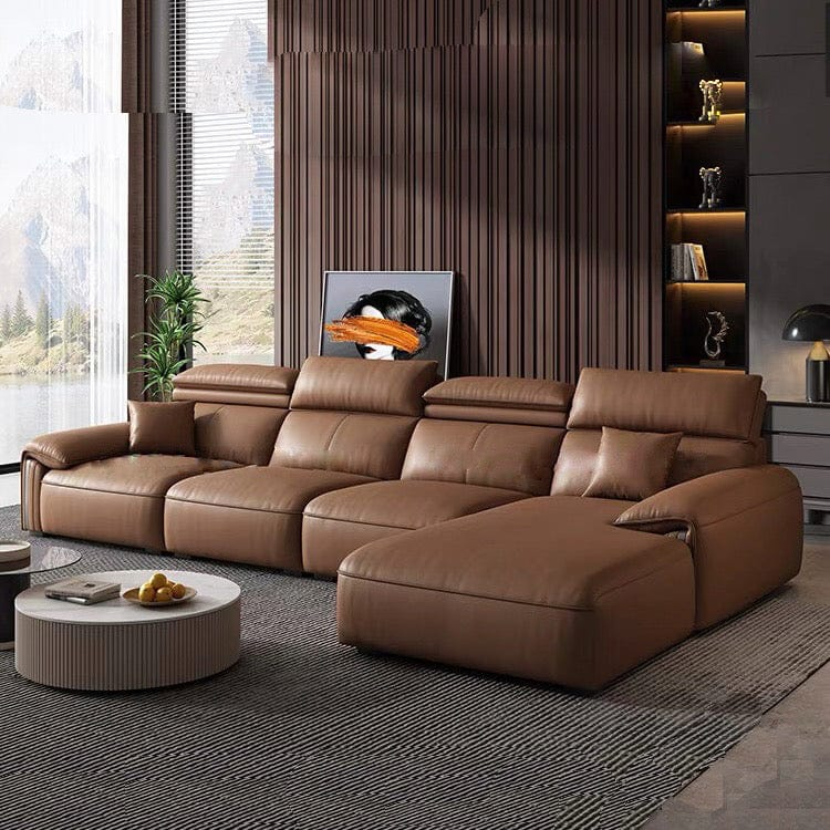 Home Atelier Reimus Leather Sectional Sofa