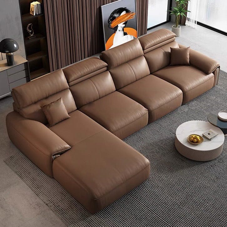 Home Atelier Reimus Leather Sectional Sofa