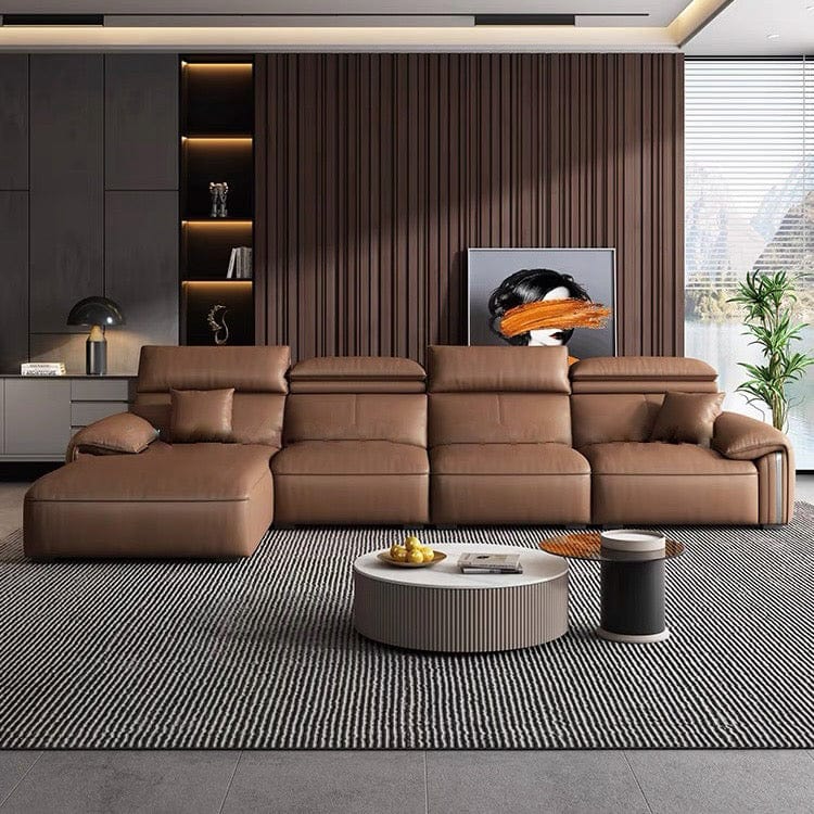 Home Atelier Reimus Leather Sectional Sofa